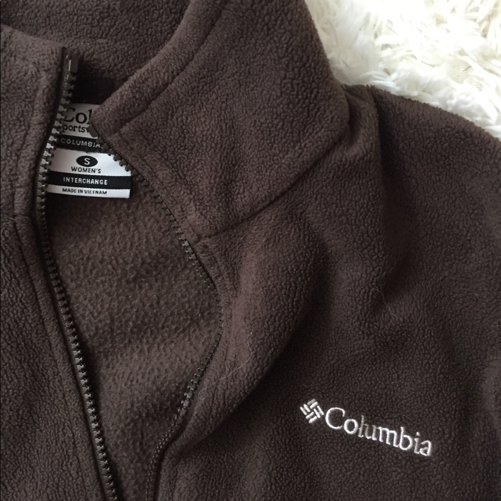 💫 chocolate Columbia fleece jacket 💫